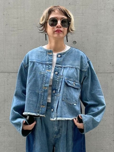 �y4��13�������\��zFULL COUNT�~KariAng Cropped Type1 Denim JK�yK26S20-302�z